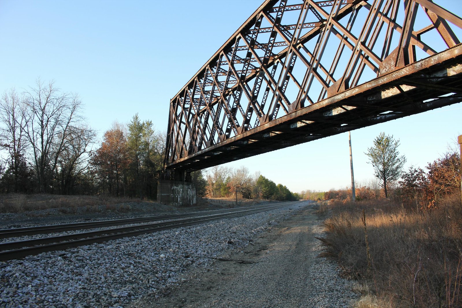 Looking west